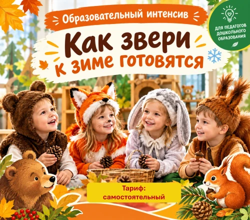 Практическое проектирование осенней сюжетной игры «Как звери к зиме готовятся к зиме"
